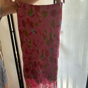 Bright Floral Midi Skirt